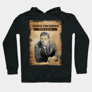 Vintage Old Paper 80s Style Eddie Cochran Hoodie